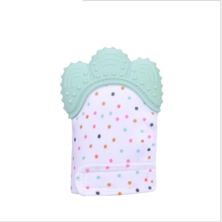 anti-bite silicone molar gloves children's sound toys