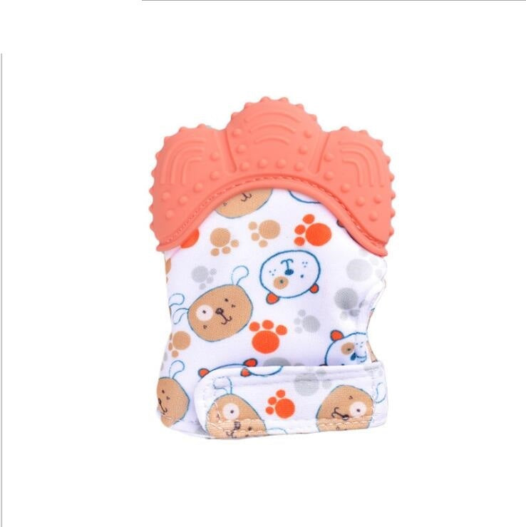 anti-bite silicone molar gloves children's sound toys