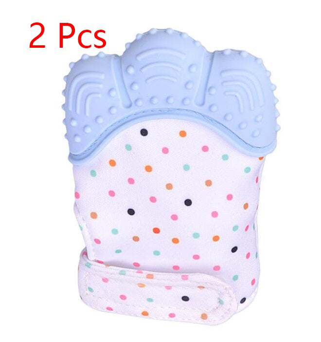 anti-bite silicone molar gloves children's sound toys