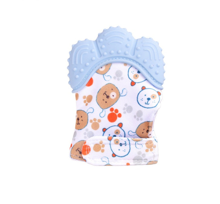 anti-bite silicone molar gloves children's sound toys