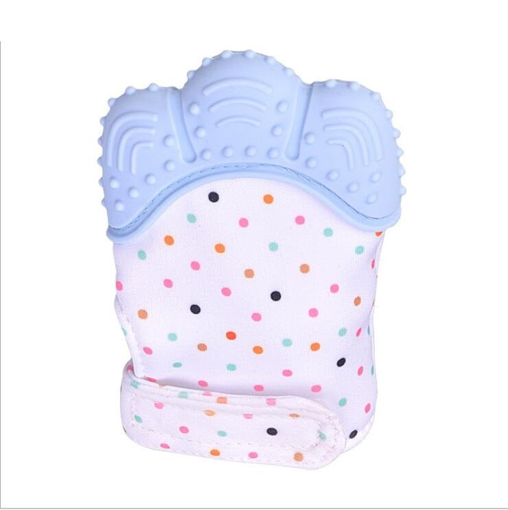 anti-bite silicone molar gloves children's sound toys