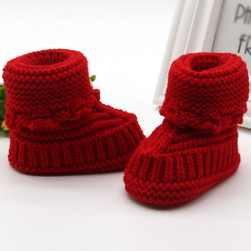 Babies Handmade Knitted Wool Soft Bottom Babies