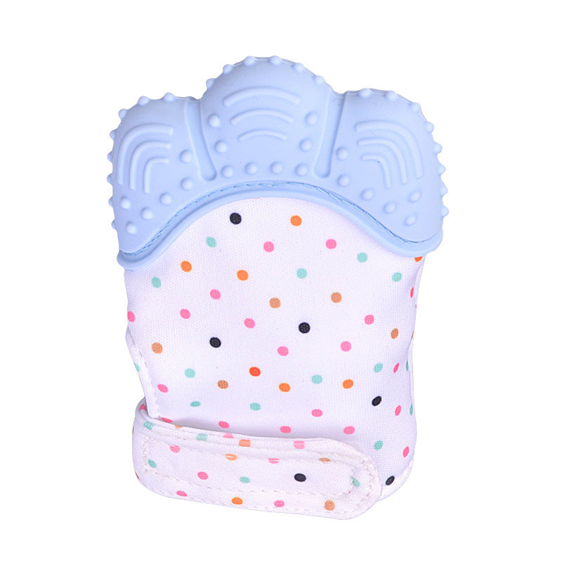 anti-bite silicone molar gloves children's sound toys