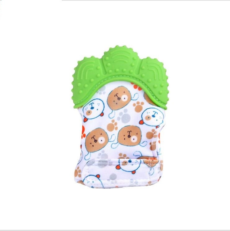 anti-bite silicone molar gloves children's sound toys