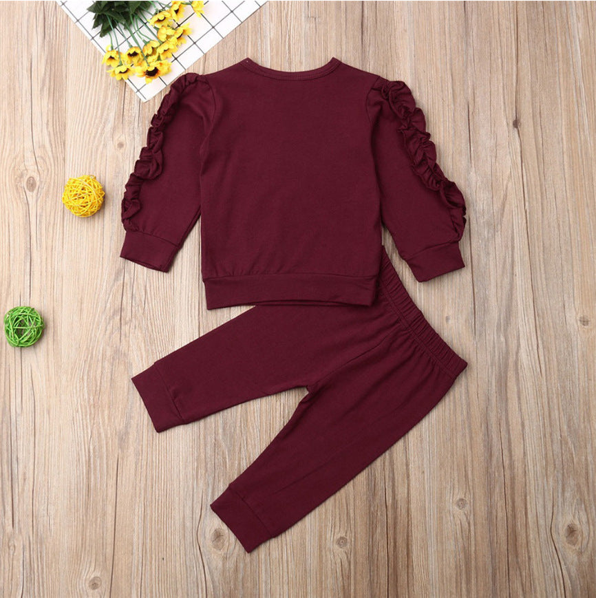 Baby Boys Girls Ruffles Jumper Sweatshirt