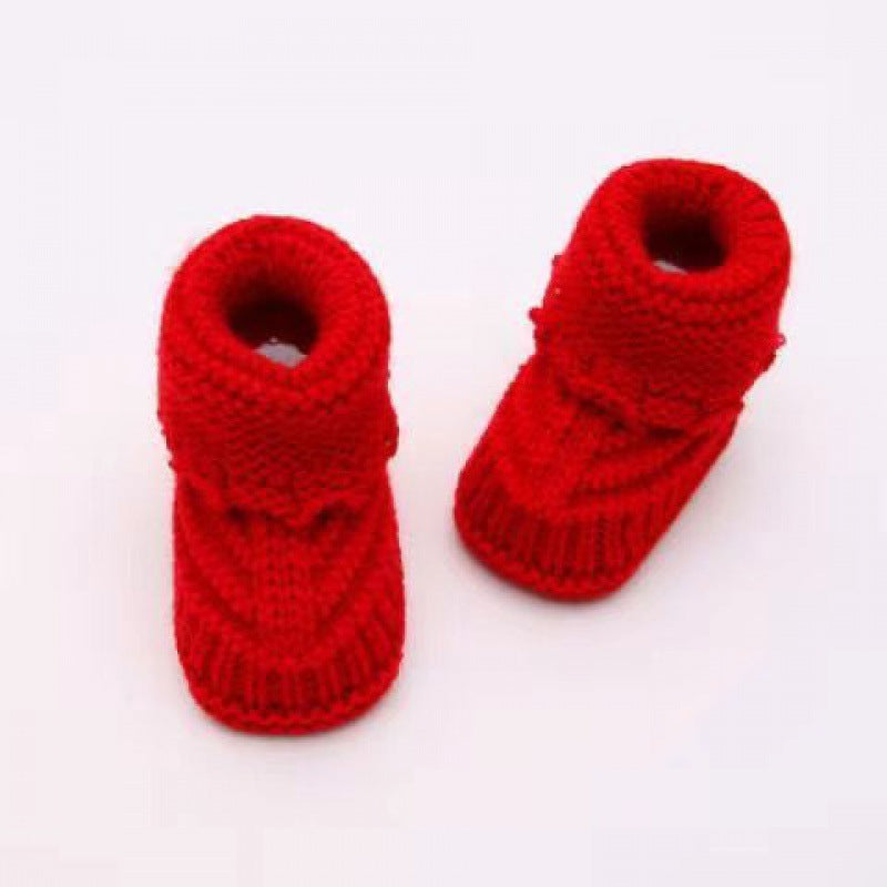 Babies Handmade Knitted Wool Soft Bottom Babies