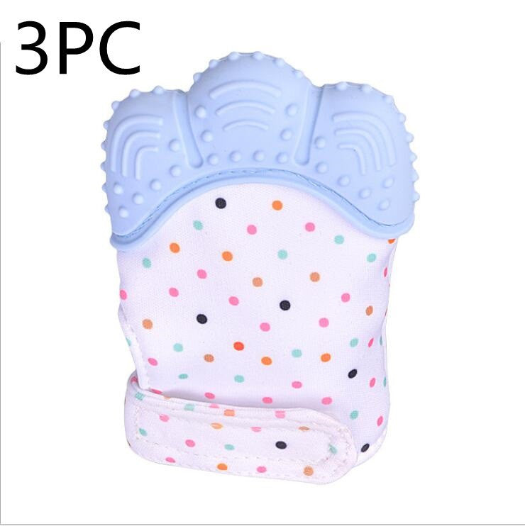 anti-bite silicone molar gloves children's sound toys