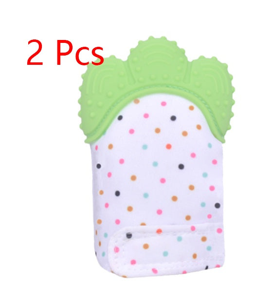 anti-bite silicone molar gloves children's sound toys