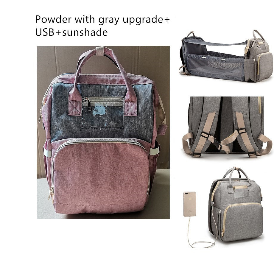 USB Charging Version Mommy Bed Backpack