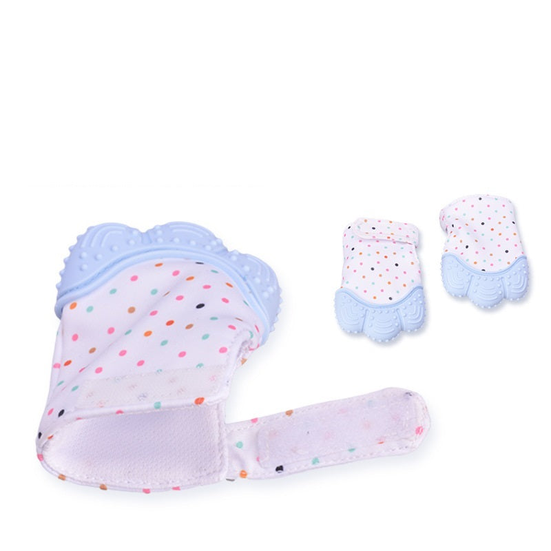 anti-bite silicone molar gloves children's sound toys