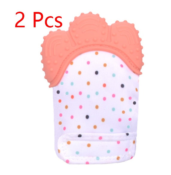 anti-bite silicone molar gloves children's sound toys