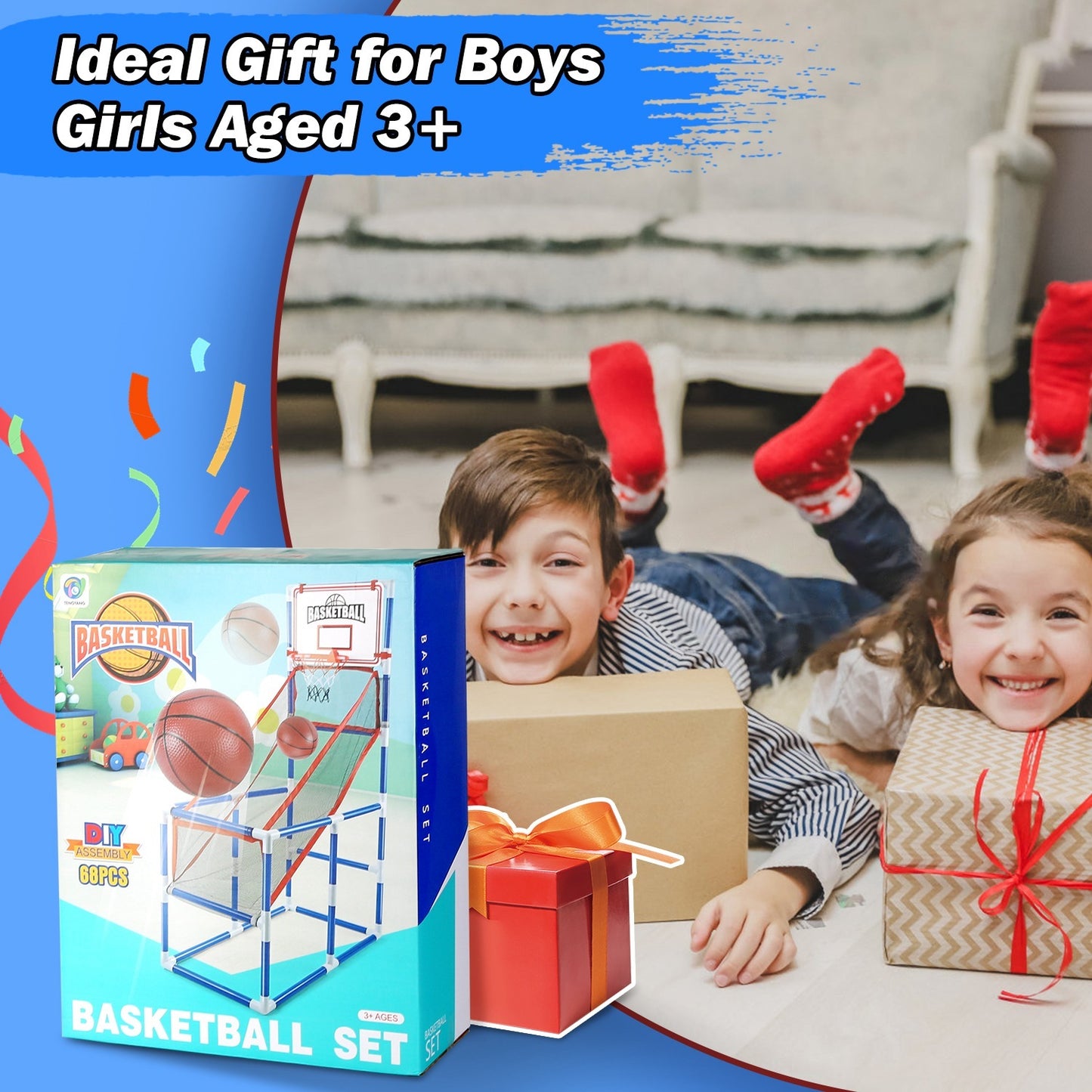 Basketball Game Set With 2 Balls