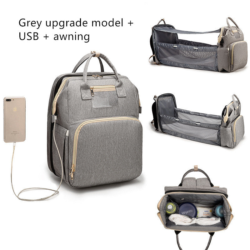 USB Charging Version Mommy Bed Backpack