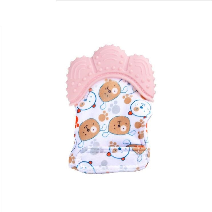 anti-bite silicone molar gloves children's sound toys