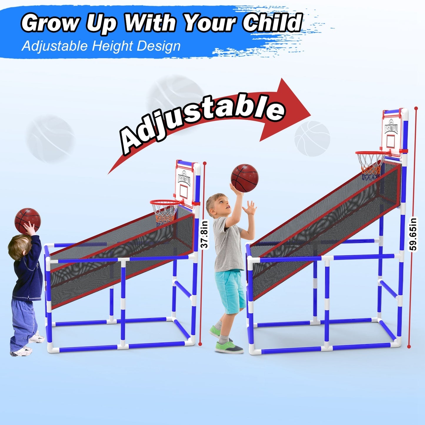 Basketball Game Set With 2 Balls