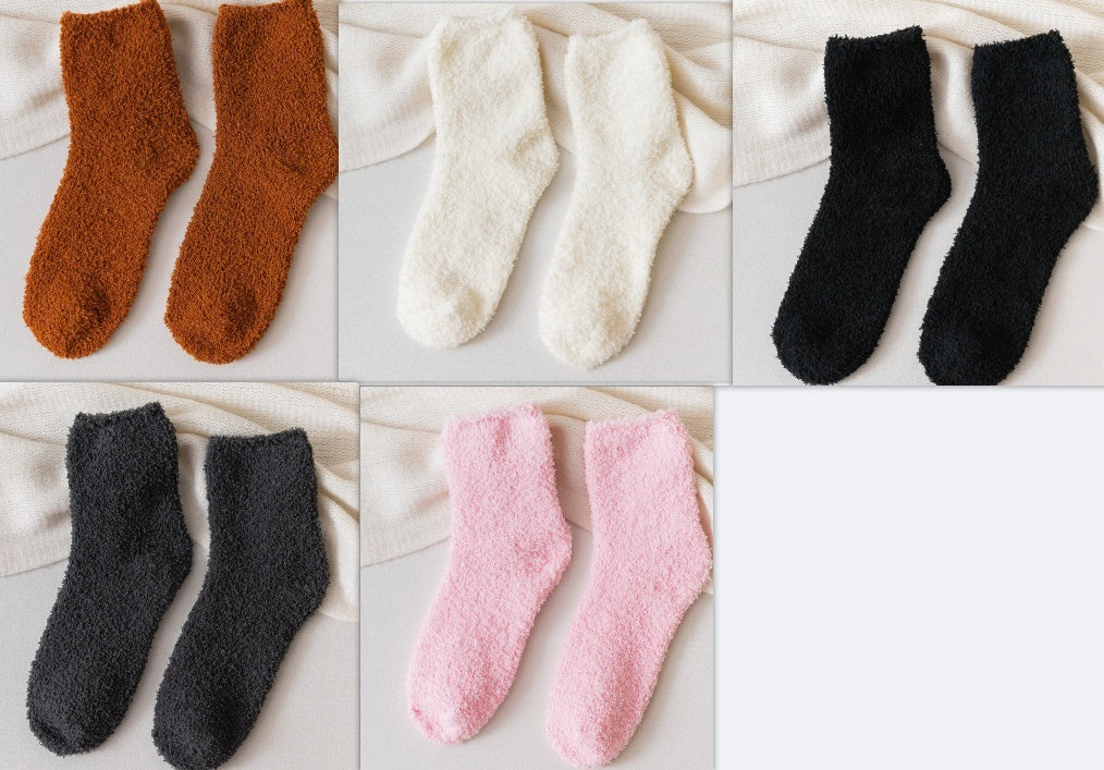 Autumn And Winter Half Velvet Socks