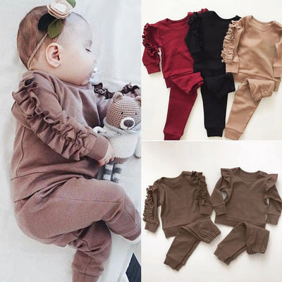 Baby Boys Girls Ruffles Jumper Sweatshirt