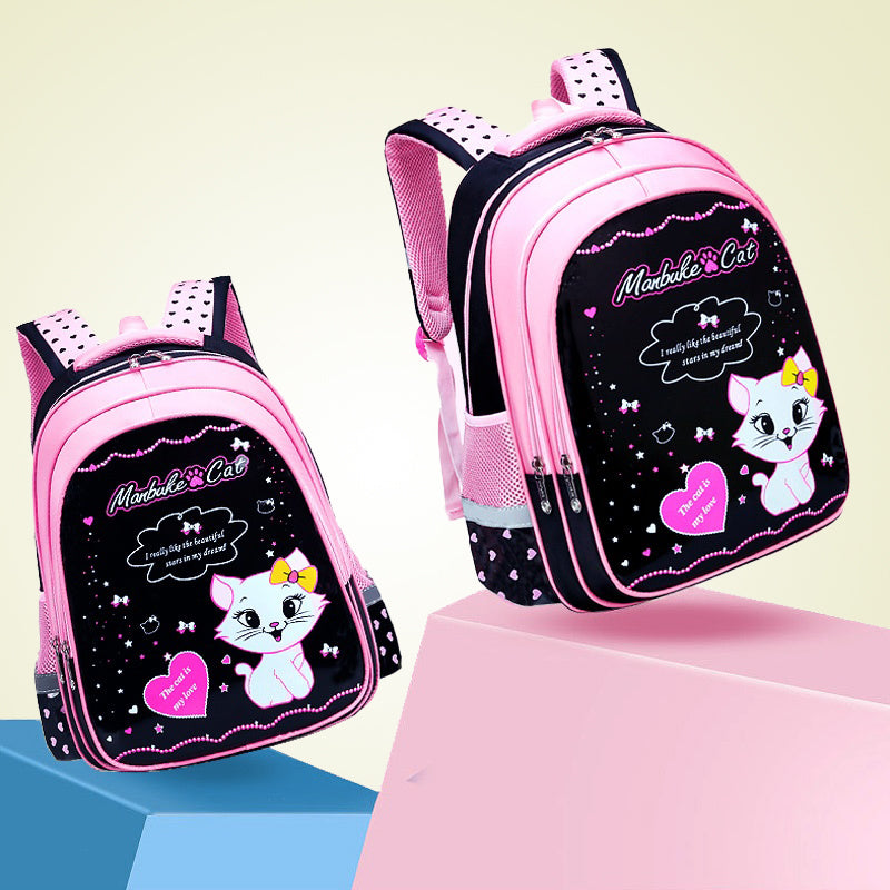 Kids School Cute Cat Print Backpack