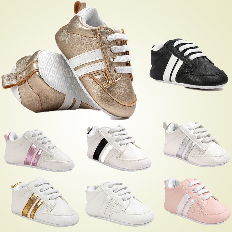 Baby Boy Girl Moccasins Shoes Infant PU Leather Non-slip Soft Newborn Sneakers