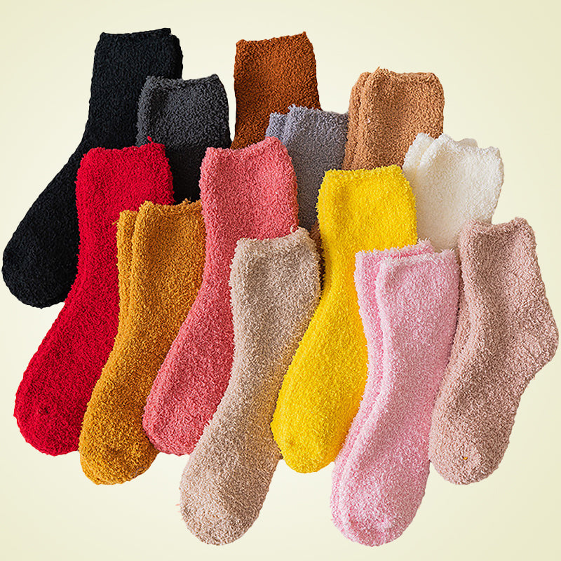 Autumn And Winter Half Velvet Socks