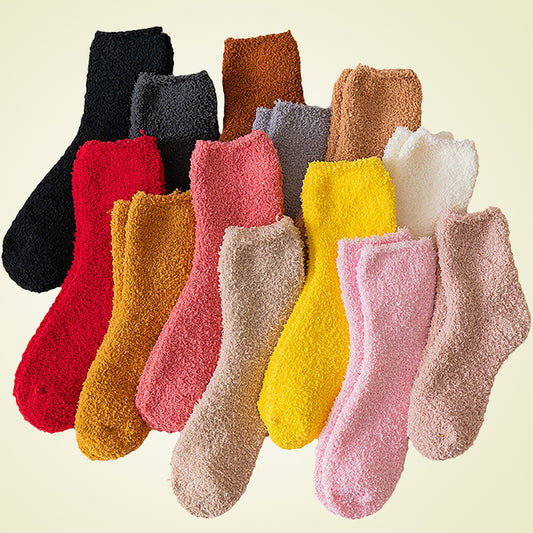 Autumn And Winter Half Velvet Socks