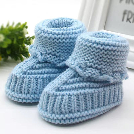 Babies Handmade Knitted Wool Soft Bottom Babies