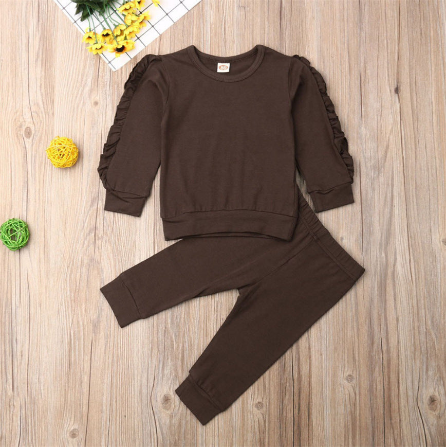 Baby Boys Girls Ruffles Jumper Sweatshirt
