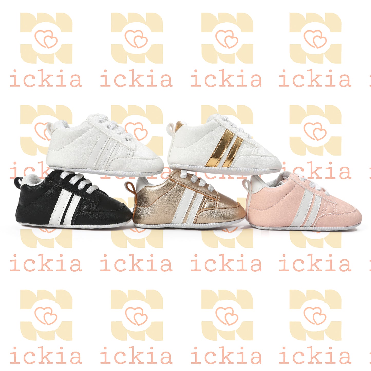 Baby Boy Girl Moccasins Shoes Infant PU Leather Non-slip Soft Newborn Sneakers