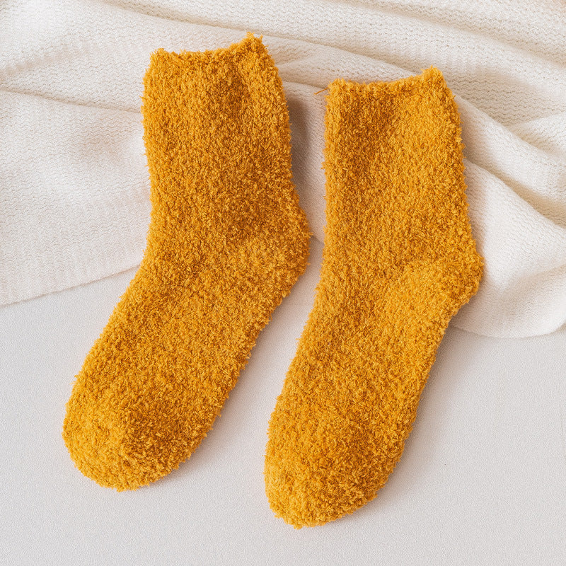Autumn And Winter Half Velvet Socks