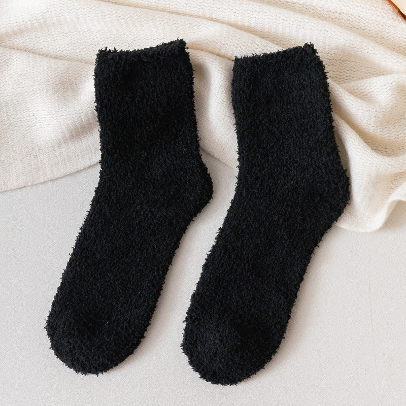Autumn And Winter Half Velvet Socks