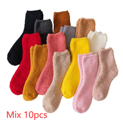 Autumn And Winter Half Velvet Socks