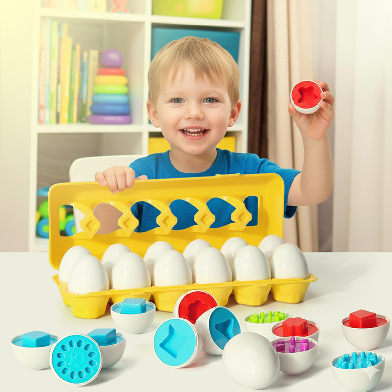 Smart Egg Shape Matching Toy for Toddlers | Educational Sorting Eggs for Kids