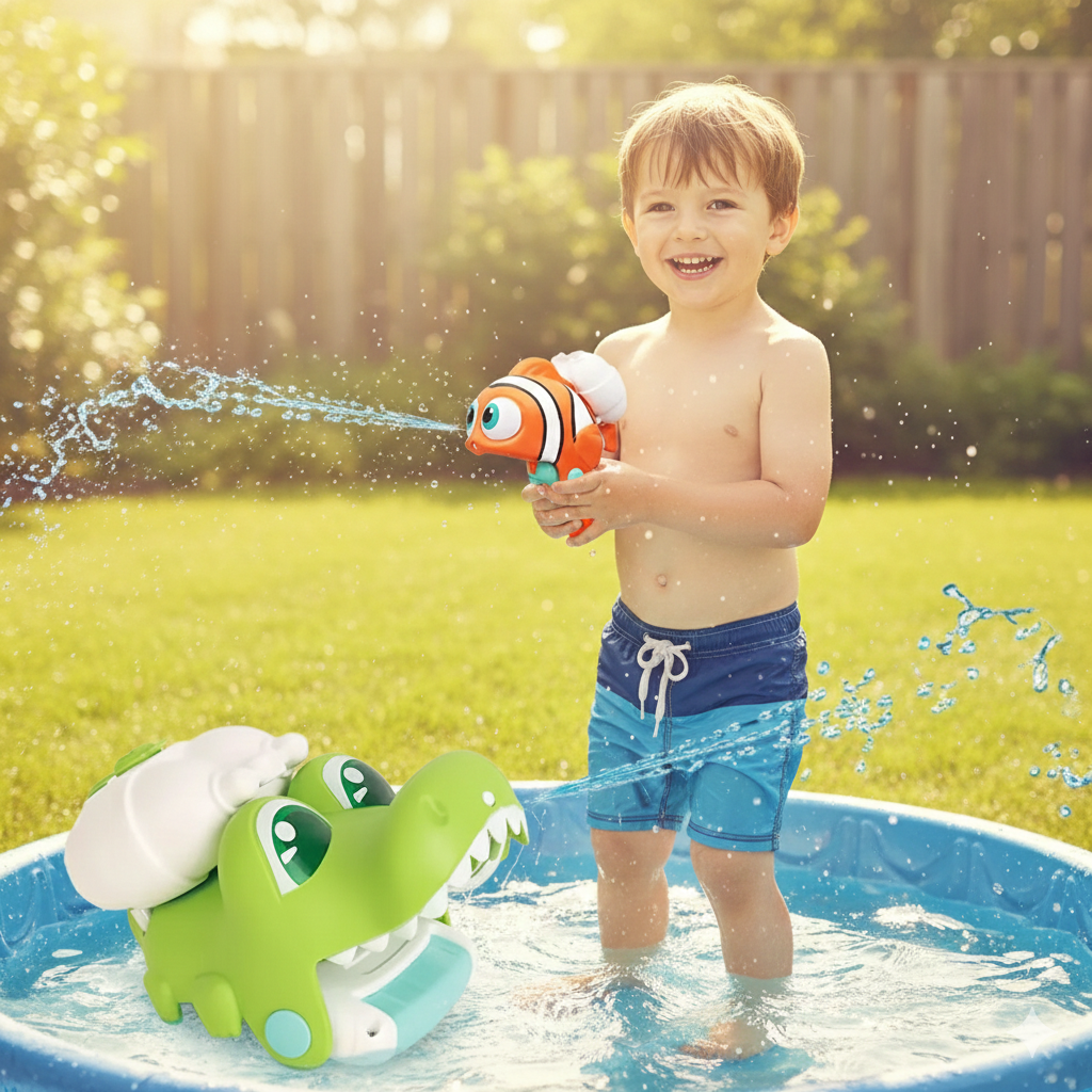 Press On Wrist Water Gun Outdoor Beach Handheld Water Gun Children's Water Play Toy Multiplayer Interaction