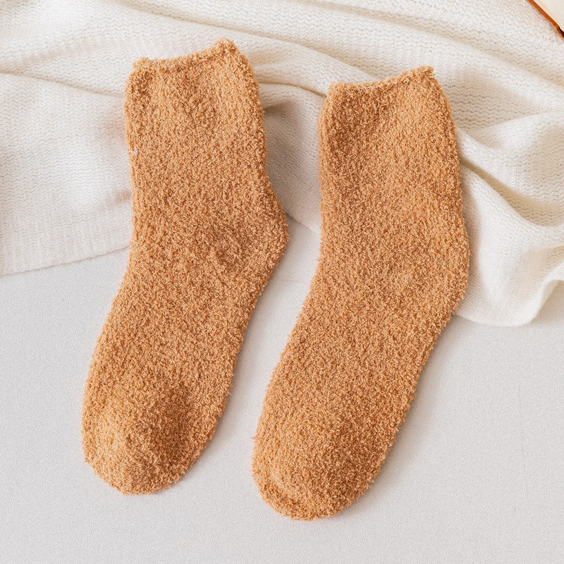 Autumn And Winter Half Velvet Socks