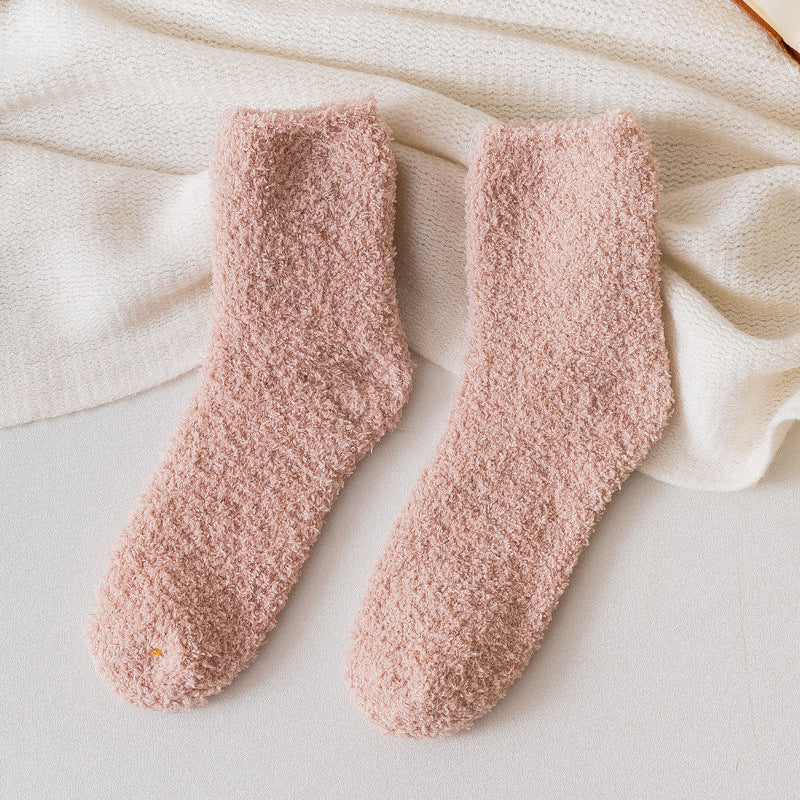 Autumn And Winter Half Velvet Socks